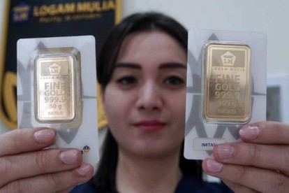 Emas Antam Hari ini Turun Rp2.000 Menjadi Rp1.095.000 per gram