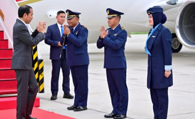 Presiden Joko Widodo Tiba di Tanah Air