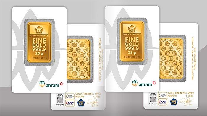 Harga Emas Antam Hari ini Turun ke Rp1.400.000 per gram